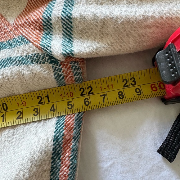 Freenote cloth Casual Plaid Button Down Shirt - Orange and Cream - Picture 8 of 9